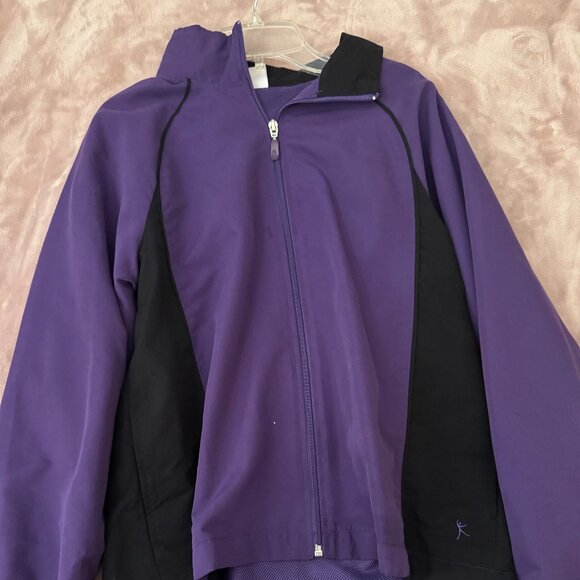Danskin Purple and Black Athletic Windbreaker Jacket - Picture 1 of 3